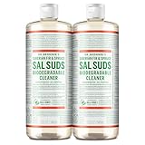Dr. Bronner's - Sal Suds Biodegradable Cleaner (32 oz, 2-pack) - All-Purpose Cleaner, Pine Cleaner for Floors, Laundry and Dishes, Concentrated, Cuts Grease and Dirt, Powerful Cleaner