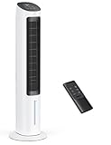 Dreo Evaporative Air Cooler, 40” Cooling Fans that Blow Cold Air, 2023 Upgrade with 80° Oscillating, Removable Water Tank, Ice Packs, Remote Control, 4 Speeds, 7H Timer, Swamp Cooler for Bedroom