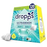 Dropps UltraWash Dishwasher Pods, Lemon Citrus (120 Pods) - Biobased Power Deep Clean Dishwasher Detergent Tablets for Sparkling Shiny Dishes - No Rinse Aid or Pre-Wash Needed - Dishwashing Pods