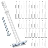Drywall Anchor with Included Bolts for 1/4”-20 Fastener Size, Heavy Duty Hollow Drywall Anchors kit for TV Mounting, Stainless Steel Wall Anchors Holds Up to 270 Pounds Each in 1/2-in Drywall-42 Pack