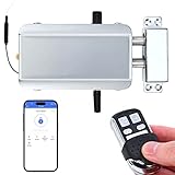 Electronic Deadbolt Door Lock, Remote Control Door Lock Anti-Theft Home Security Keyless Smart Hidden Door Lock with Remote Control and Smartphone App Access