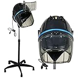 Epetlover 1300W Adjustable Hooded Hair Dryer Professional Stand Up Bonnet Hair Dryer Salon Equipment with Rolling Base for Home Hair Drying