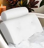 Everlasting Comfort Luxury Bath Pillow - Head, Neck, Back Support Cushion for Bathtub, Spa, Soaking