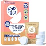 Fab Tab Toilet Bowl Cleaner Tablets- No Harsh Chemicals | Removes Rust & Stains | Natural Cleaning Products | Family and Pets approved Plastic-Free | (90)