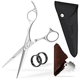 Fagaci Professional Hair Scissors 6” Extremely Sharp Blades, Fine Cutting Blades, Hair Cutting Scissors Professional, Hair Shears, Barber Scissors Set for Men and Women, Haircut Scissors Hair Kit