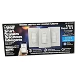 Feit Electric Wi-Fi Smart Dimmer Light Switch, 3 Pack, White