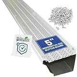 FlowGuard Premium 50-Year Gutter Cover System - White - 5 Inch Aluminum Gutter Guards, 102 Feet - By FlexxPoint