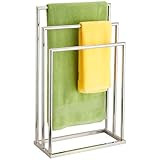 Free Standing Towel Racks for Bathroom, 3 Tier Stainless Steel Bathroom Towel Rack, Towel Drying Rack Stand for Outdoor Poolside, Blanket Holder, Chrome, DECLUTTR