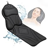 Full Body Bath Pillow for Bathtub, Luxury Bath Gifts for Women Thick Bathtub Cushion for Soaking Tub with Laundry Bag, Bathtub Pillow Luxury Bathtub Pillows for Head,Neck & Back,Spa (Grey)