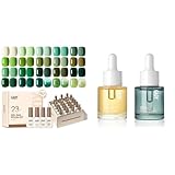 GAOY Cuticle Care Kit - Cuticle Oil and Cuticle Remover and 23 Pcs Gel Nail Polish Kit, White Green Jelly Glitter Colors
