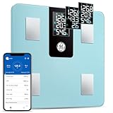 GE Weight Scale Body Fat: Smart Scale for Body Weight Bluetooth Weight Scales Bathroom Digital Scale with BMI Body Fat Percentage Body Composition with Large LCD Display 396lbs Weighing Scale Blue