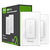 GHome Smart 3 Way Dimmer Switch, 3 Way Smart Switch for Light Compatible with Alexa, Google Assistant, Neutral Wire Needed, 2.4GHz WiFi Light Switch, UL Certified, No Hub Required, White
