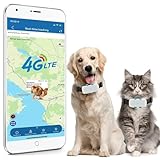 GPS Tracker for Dogs Cats Waterproof, Pet Tracker for Android and iOS Phones, Animal GPS Locator 4G Real-Time Tracking Monitor Device with GeoFence Sound and Light Alarm TK911Pro