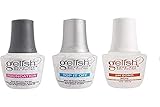 Gelish Terrific Trio Essentials 15 Milliliter Basic Care Soak Off Manicure Gel Nail Polish Kit with Foundation, pH Bond and Top It Off Gel
