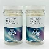Generic Pack of 2 Aromatherapy for Bath & Body Northern Brights Eucalyptus Pine Aroma Shower Steamers Tablets 6 Per Jar 4.8 oz Works Great in Shower!, White