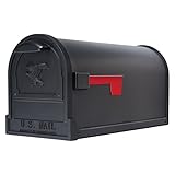 Gibraltar Mailboxes AR15B0EC Gibraltar Medium Premium Grade Rural Mail Box, 9-1/2 in W X 23 in D X 11 in H, Large, Black