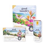 Good Laundry Flowers of Paradise Detergent Sheets, Scent Booster, & Dryer Sheet Bundle - No Plastic Jugs, Eco-Friendly, Zero Harsh Chemicals, Hypoallergenic - Based in the USA
