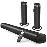 Goputa Sound Bar, Sound Bar for Smart TV, 5.3 Bluetooth Sound Bar 2 in 1 Detachable Surround Sound System for TV Home Audio Soundbar Speaker, Sound Bar with 3D Surround Bass Effect