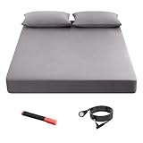 Grounding Fitted Sheets 90% Organic Cotton+10% Pure Silver Fiber, Grounded Sheets with Grounding Cord, Bed Grounding Kit for Healthy Sleep Therapy (Gray, Queen(60 * 80.2 * 15 inch))