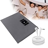 Grounding Sheet, Grounding Sheet with Silver Fiber & Organic Cotton Grounding Sheet for Bed with Grounding Cord Improve Sleep Help with Anxiety (27x52 Inch Gray