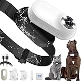 HD 1080P Dog Tracker Collar, No WiFi Needed Cat Collars Camera Sport/Action Camera with Video Records, Mini Body Cam Indoor/Outdoor Wireless Collar Pet Supplies/Stuff Designed for Dogs Birthday Gift