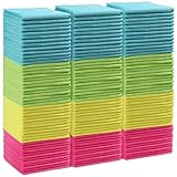 HOMEXCEL Microfiber Cleaning Cloth,150 Pack Cleaning Rags, Cleaning Towels with 4 Color Assorted,11.5"X11.5" Shop Towels (Green/Blue/Yellow/Pink)