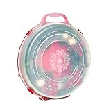 HOMZ 3 Pack Wreath Holder, Christmas Holiday Storage Container Box, 24.5 in, Red