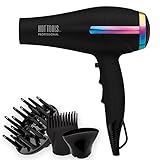 HOT TOOLS Professional Rainbow Turbo Ceramic Hair Dryer | Less Frizz, for Shiny, Healthy-Looking Hair | Powerful and Quiet Blowouts for Fast & Easy Styling (1875 Watts)