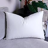HYVIF White Goose Down Pillow - Luxury Down Pillows King Size - 750 Fill Power 100% Cotton Shell - Soft and Support Down Bed Pillow - Pack of 1 (20 x 36”)