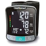 HealthSmart Digital Premium Wrist Blood Pressure Monitor with Cuff That Measures Pulse Heartbeat and High or Low BP, 120 Reading Memory Stores Up to 60 Readings for 2 Users