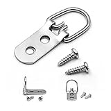 Heavy Duty D-Ring Picture Hangers - 100 Pack - 2 Hole with Screws - Picture Hang Solutions