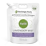 Heritage Park Silk & Wool All-Natural Lavender Mist Scent, pH-Neutral Laundry Detergent - Enzyme-Free, Ultra Concentrated (64 fl oz Refill)