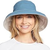 Holiday Sun Hat Upf50+ Uv Protection, Sun Protective Hat, Blue Beige, Small