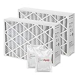 Honeywell 16x25x4 Furnace Filters, FC100A1029 Filter Replacement, Merv 11 Filter Media with Homequip Disposal Bag (2 Pack)