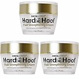 Hoof Hard As Hoof Nail Strengthening Cream with Coconut Scent Nail Strengthener and Nail Growth Cream, 1 oz., Pack of 3