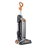 Hoover Commercial HushTone Upright Vacuum Cleaner, 15 inches with Intellibelt, for Carpet and Hard Floors, CH54115, Gray
