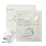 Hydrogel Anti-Wrinkle Deep Collagen Face Mask 10 EA Ultimate Hydration, Improves Skin Texture, Affordable Luxury, Glowing Skin, Reduces Fine Lines & Wrinkles, Made in Korea (10, Deep Collagen)