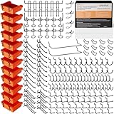 INCLY 276PCS Extra Thick 1/4" Pegboard Accessories Organizer Kit, Heavy Duty Black Pegboard Hooks with Bins & Paper Towel Holder, Peg Board Hook Assortment for Garage Wall Attachments Hanging Tools