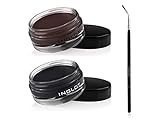 INGLOT Eyeliner Bundle - AMC Eyeliner Gel 90, AMC Eyeliner Gel 77 and Brush 30T (3-piece)