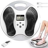 IYSOJSLUNN EMS Foot Massager for Neuropathy Relief, TENS EMS Foot Nerve Circulation Stimulator for Pain Relief, Muscle Stimulator with 4 Body Pads, Relieves Swelling, Cramps, and Plantar Fasciitis