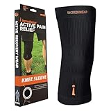 Incrediwear Knee Sleeve – Knee Braces for Knee Pain, Joint Pain Relief, Swelling, Inflammation Relief, and Circulation, Knee Support for Women and Men, Fits 16”-18” Above Kneecap (Black, X-Large)