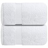 Infinitee Xclusives– Luxury Bath Sheets Towels – 2 Pack 600 GSM (35X70 Inches) –100% Ring Spun Cotton Extra Large Bath Towels for Bathroom – Super Soft, Absorbent, Hotel & Spa Quality|Brilliant White|