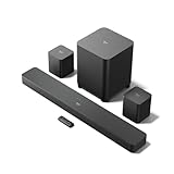 Introducing Amazon Fire TV Soundbar Plus with subwoofer and surround sound speakers, 5.1 channel, Dolby Atmos, DTS:X, clear dialogue, 2024 release