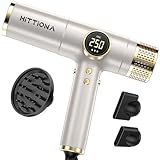 Ionic Hair Dryer with Diffuser - 2000W Professional Dual Voltage Hair Dryer, Negative Ion Blow Dryer for All Hair Types, Fast Drying & Low Noise, Lightweight Design and Intelligent Heat Control