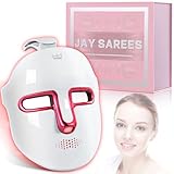 JAY SAREES Red-Light-Therapy-for-Face, 7-1 Colors Led Face Mask Light Therapy, Facial Skin Care Mask (White)