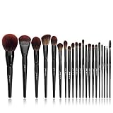 Jessup Makeup Brushes Set Premium Synthetic Powder Foundation Highlight Concealer Eyeshadow Blending Eyebrow Liner Spoolie Brush Set Black 21pcs T271