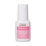 KISS PowerFlex Brush-On Nail Glue - Fast Drying Adhesive for Glue-On Nails & Repairs with Brush-On Applicator, Ideal for Tips & Wraps, Net Wt. 0.17 oz (12)