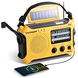 Kaito KA500 5-way Powered Solar Power,Dynamo Crank, Wind Up Emergency AM/FM/SW/NOAA Weather Alert Radio with Flashlight,Reading Lamp and Cellphone Charger, Yellow