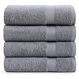LANE LINEN Bath Sheets Extra Large-100% Cotton Large Bath Towels, Hotel Quality Luxury Bath Towels, Extra Large Bath Towel Set of 4, 35x66 inch-Cool Grey