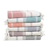LANE LINEN Beach Towels 6 Pack, Oversized Beach Towel, Pre-Washed Large Beach Towel, Stylish Pool Towels for Adults, Quick Dry Beach Towel, Lightweight Travel Towel, 39